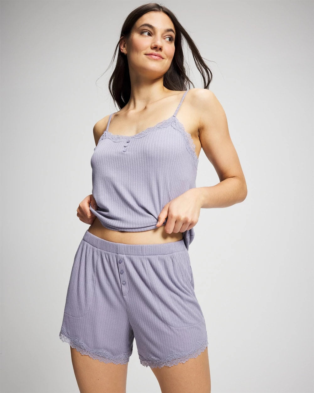 Pointelle Pajama Short - LAVENDER CLOUD | Soma Women