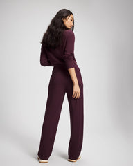 Ultrasoft Fleece Straight Leg Pant - MERLOT | Soma Women