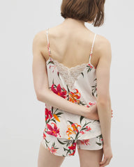 Lace Trim Pajama Cami - LE TIGRE FLORA CHAMPAGNE | Soma Women