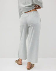 Beach Cotton Crop Pant - BLUE HEAVEN STRIPE | Soma Women