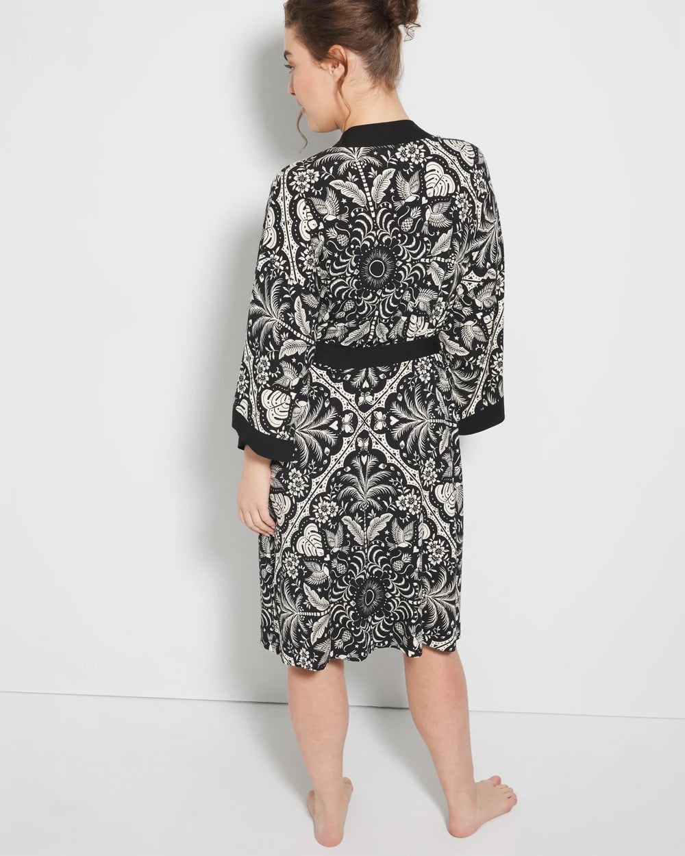 Short Robe - AMAZONIA TILE BLACK | Soma Women