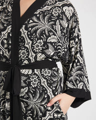 Short Robe - AMAZONIA TILE BLACK | Soma Women