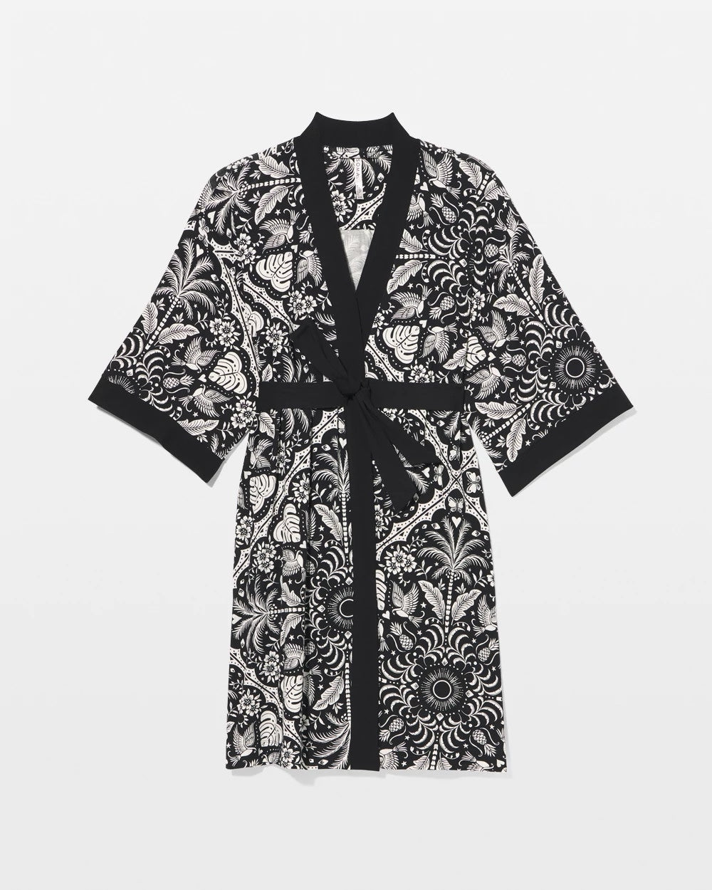 Short Robe - AMAZONIA TILE BLACK | Soma Women