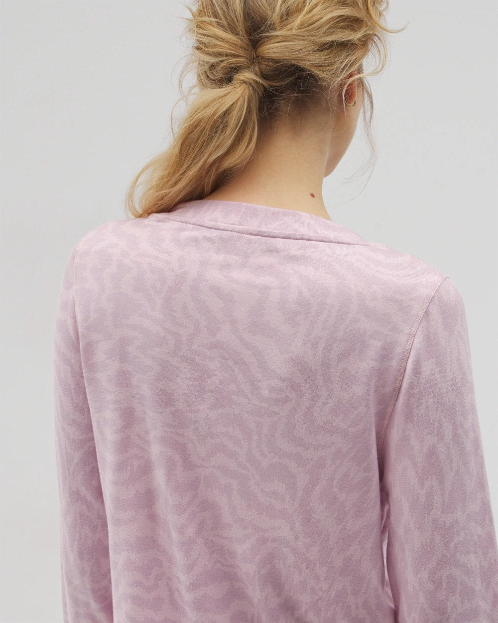 Long-Sleeve V-Neck Pajama Top - CANT BE TAMED LILAC | Soma Women