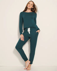 Banded Ankle Pajama Pant - DEEP TEAL | Soma Women