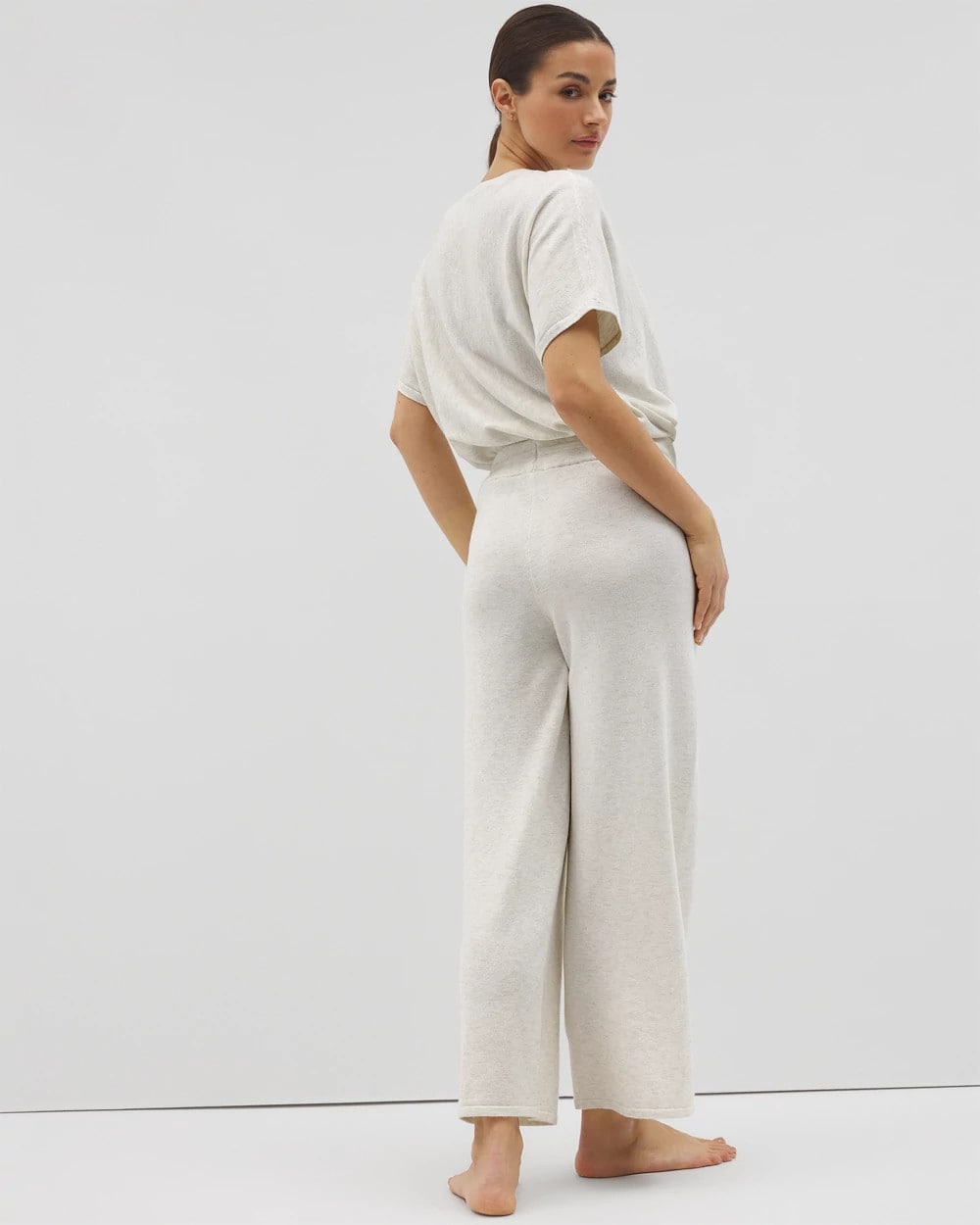 Sweater Wide-Leg Crop Pant - HEATHER CRYSTAL | Soma Women