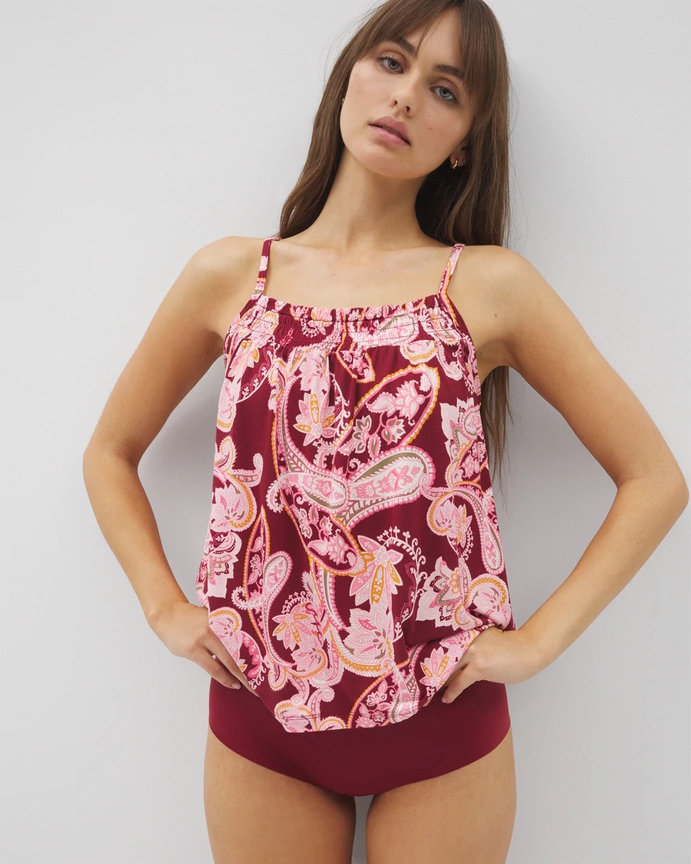 Smocked Pajama Cami - KASHMIR PAISLEY KISS | Soma Women