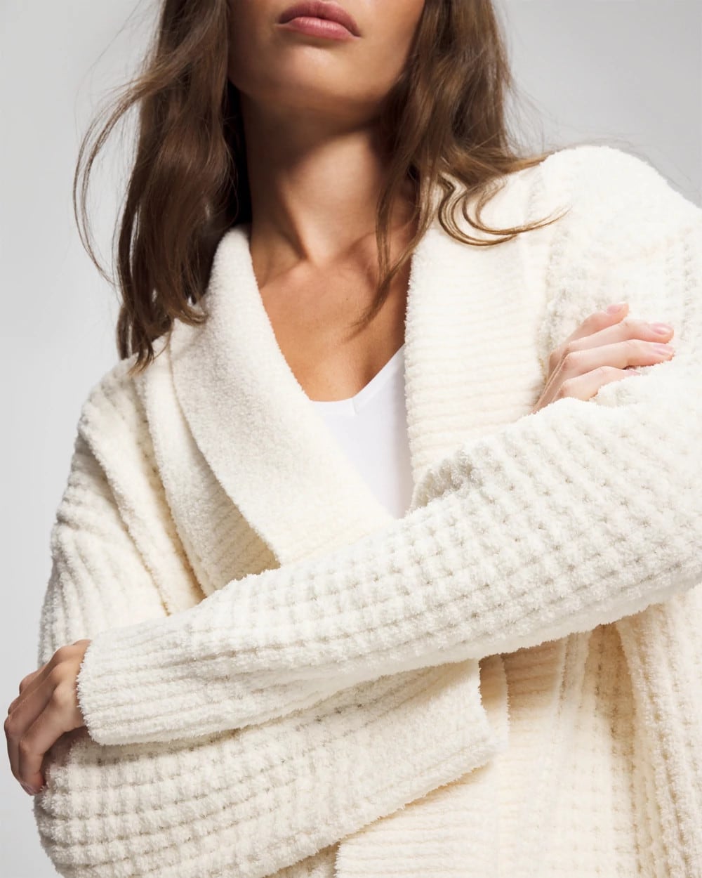 Textured Cardigan Sweater - IVORY | Soma Women