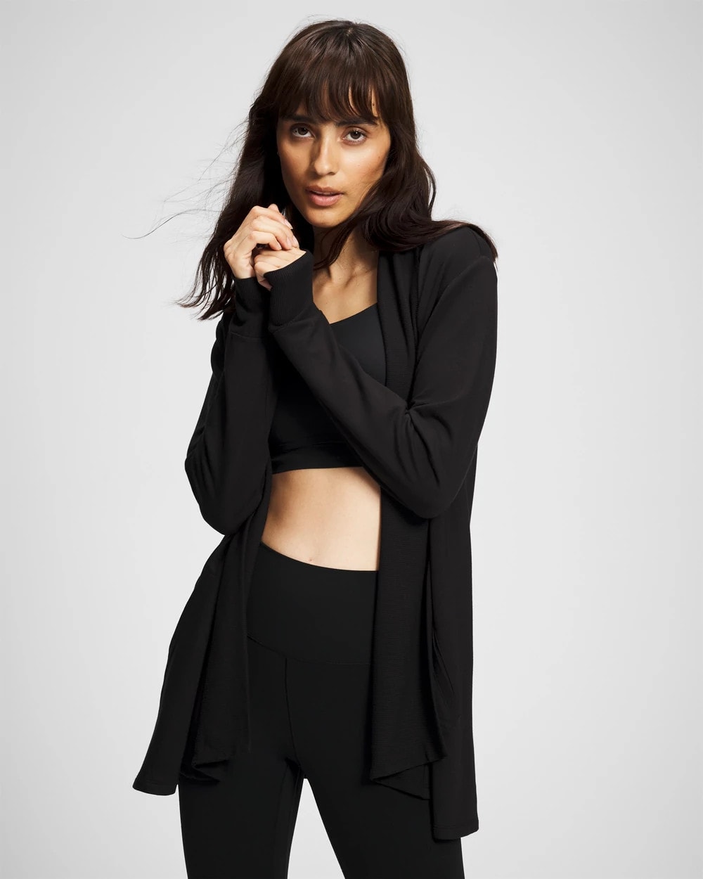 Ultrasoft Fleece Cardigan - BLACK | Soma Women