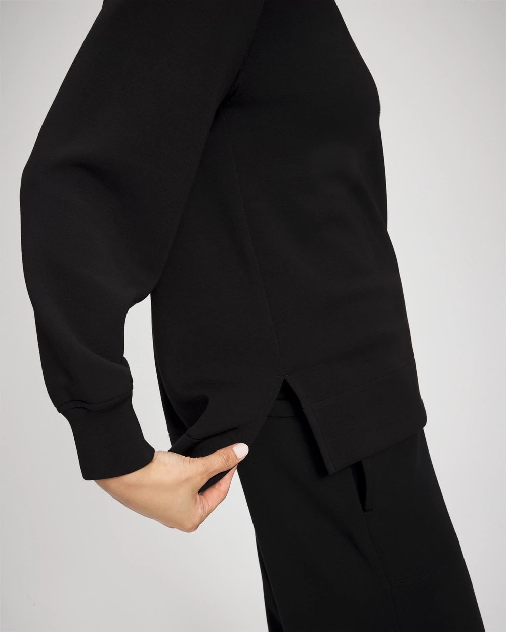 Modern Modal Crewneck Sweatshirt - BLACK | Soma Women