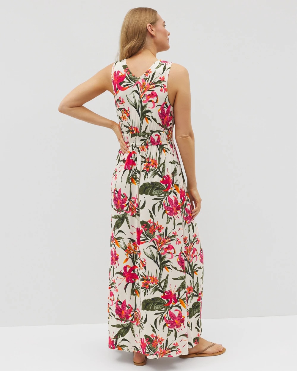Riviera Surplice Maxi Bra Dress - LE TIGRE TROPIC PARCHMENT | Soma Women