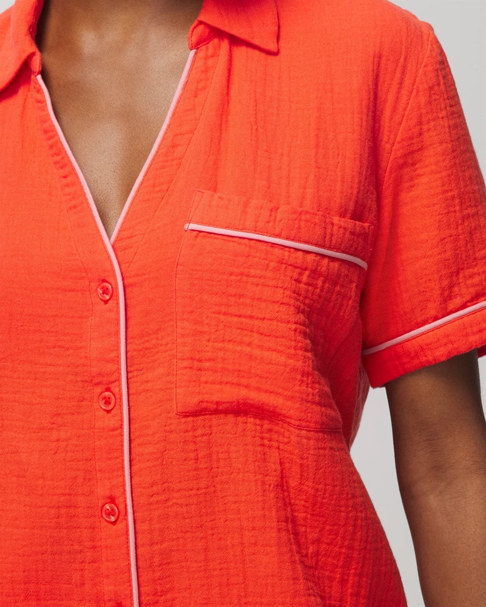 Short-Sleeve Pajama Top - ISLAND GUAVA | Soma Women