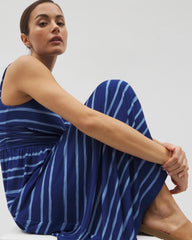 Goddess Midi Bra Dress - OASIS STRIPE G NAVY PEONY | Soma Women