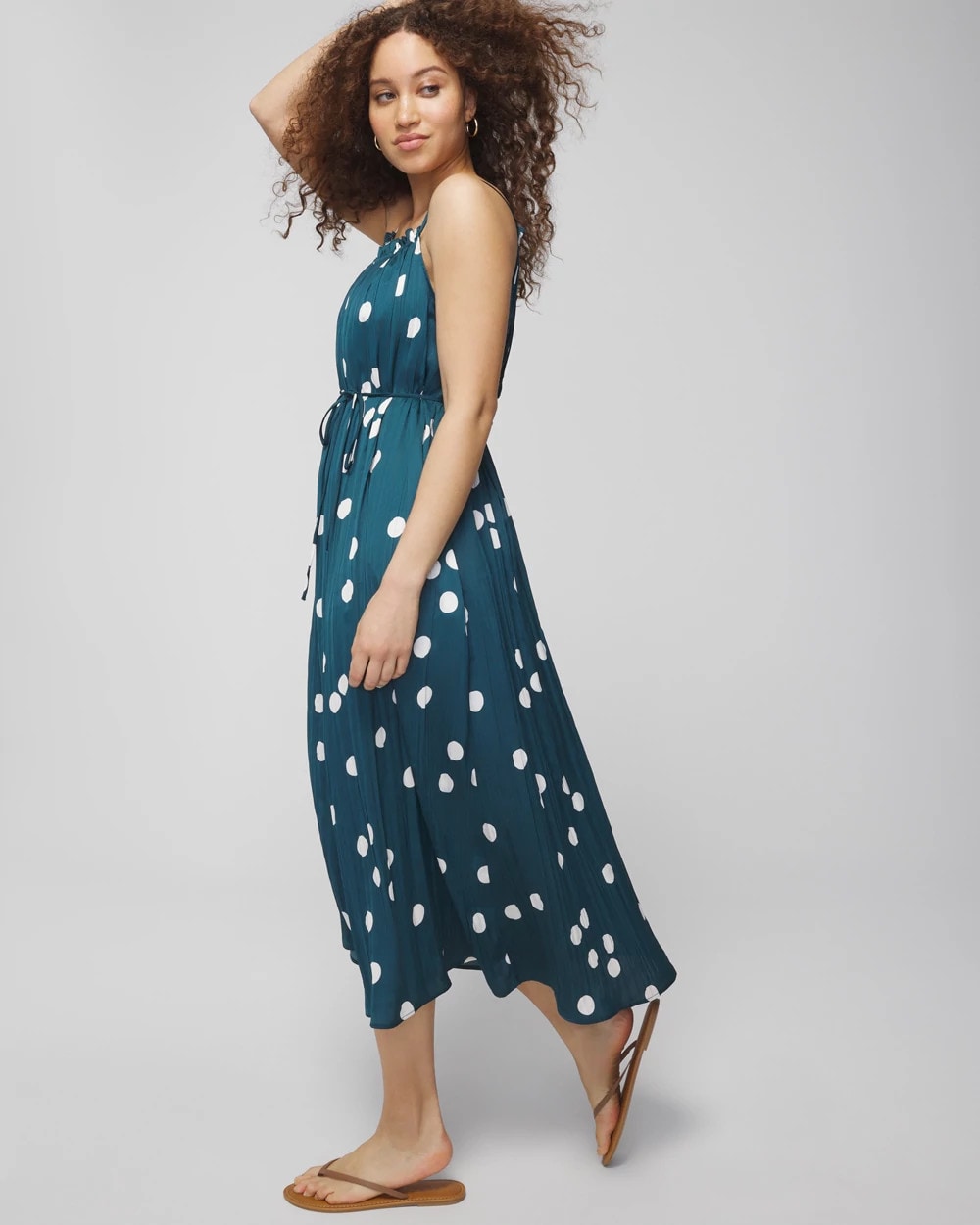 Pleated Tie Midi Bra Dress - BELLE DOT DARK HARBOUR | Soma Women