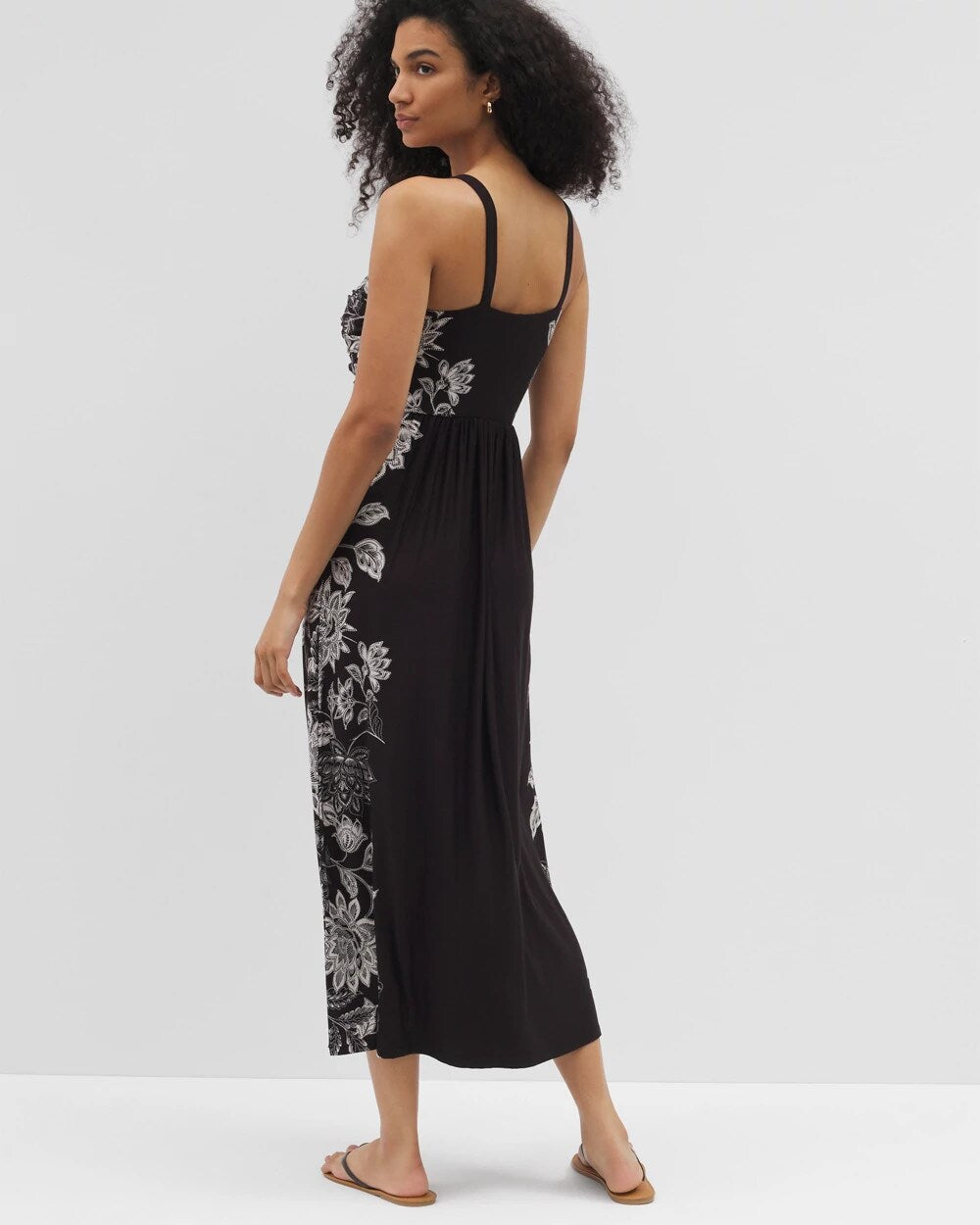 Cabana Handkerchief Bra Dress - STAMPED FLORAL SCARF BLK | Soma Women