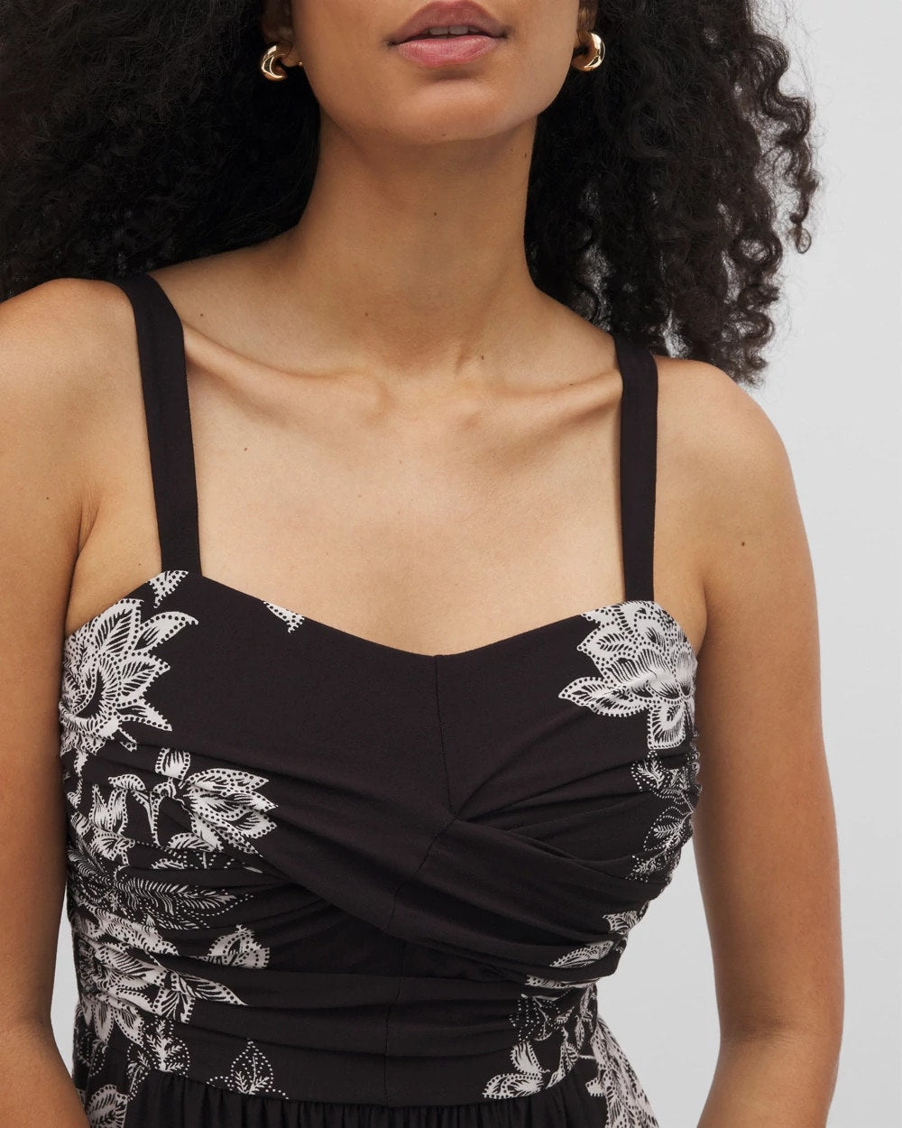 Cabana Handkerchief Bra Dress - STAMPED FLORAL SCARF BLK | Soma Women