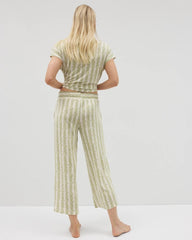 Cropped Pajama Pants - CHILL STRIPE CHAMPAGNE | Soma Women