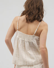 Cotton Gauze Pajama Cami - CHAMPAGNE STRIPE | Soma Women