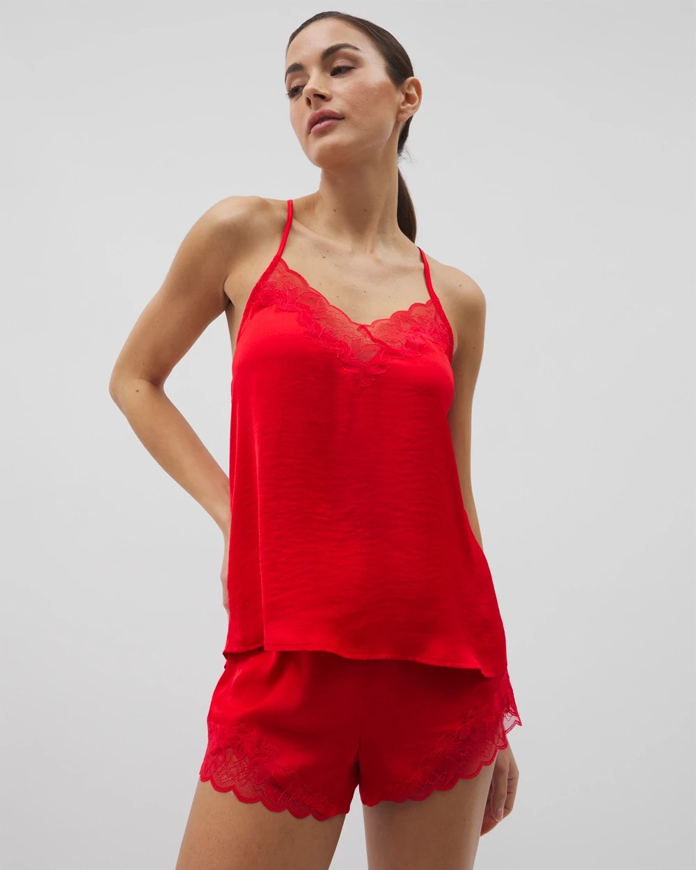 Lace Trim Pajama Cami - DARE ME RED | Soma Women