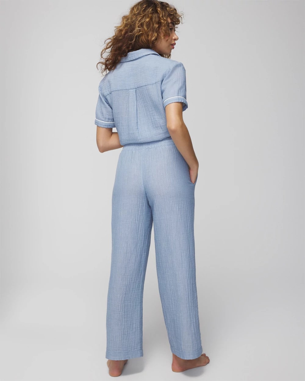 Pajama Pants - CROSSDYE VINTAGE INDIGO | Soma Women