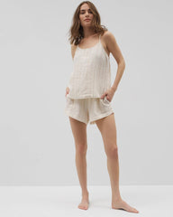 Cotton Gauze Pajama Shorts - CHAMPAGNE STRIPE | Soma Women