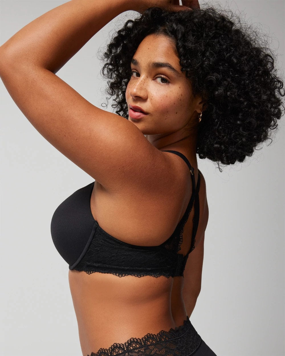 Push-Up Plunge Bra with Lace - BLACK | Soma Women