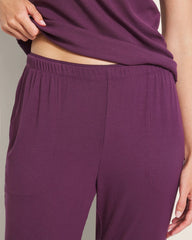 Rib Ankle Pajama Pants - BLACKBERRY WINE | Soma Women
