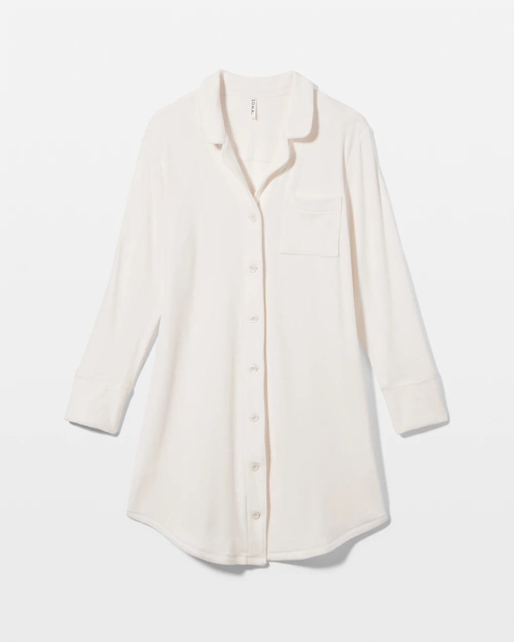 Long-Sleeve Notch Collar Sleepshirt - CHAMPAGNE DREAMS | Soma Women