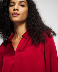 Long-Sleeve Sleep Shirt - PAINT THE TOWN RED | Soma Women