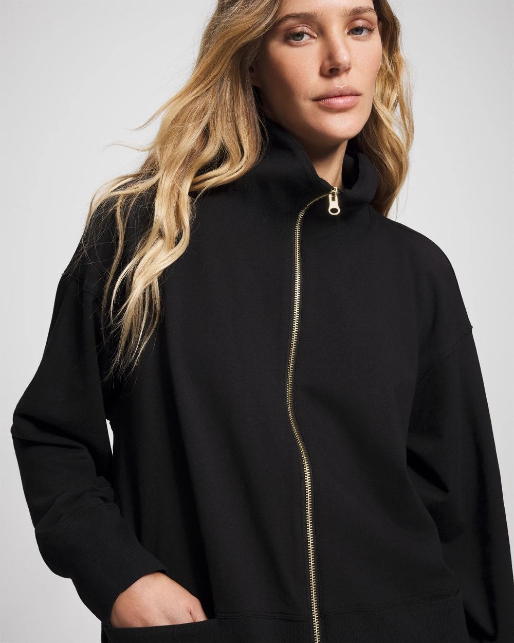 Essential Terry Jacket - BLACK | Soma Women