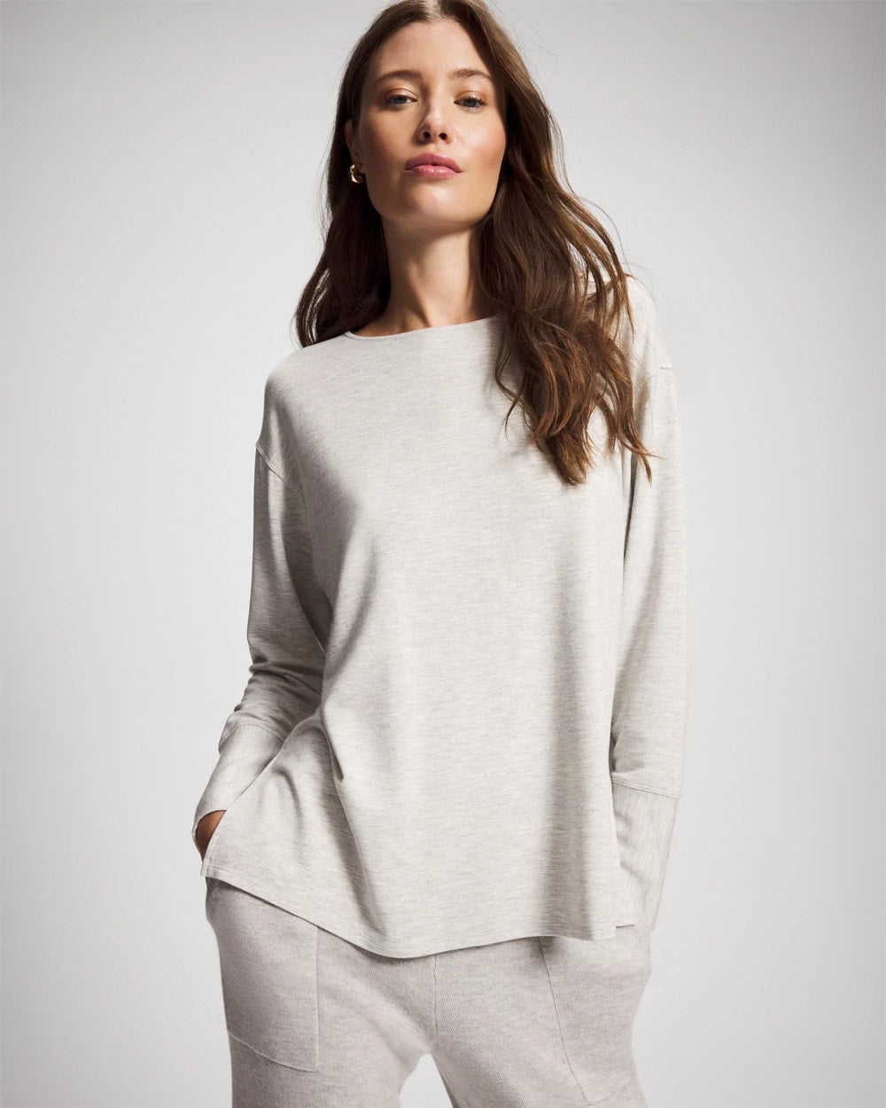 Ultra Soft Fleece Dolman Top - HEATHER STONE | Soma Women