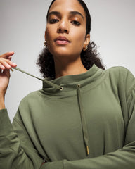 Ultrasoft Fleece Relaxed Funnel Neck Sweatshirt - DARK SAGE | Soma Women