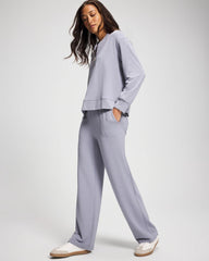 Ultrasoft Fleece Quarter Zip Sweatshirt - PERFECT SKY | Soma Women