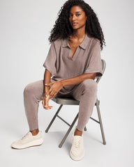 Premier Knit Sweater Collared Top - HEATHER FAWN | Soma Women