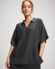Premier Knit Sweater Collared Top - HEATHER QUARTZ | Soma Women
