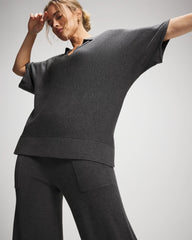 Premier Knit Sweater Collared Top - HEATHER QUARTZ | Soma Women