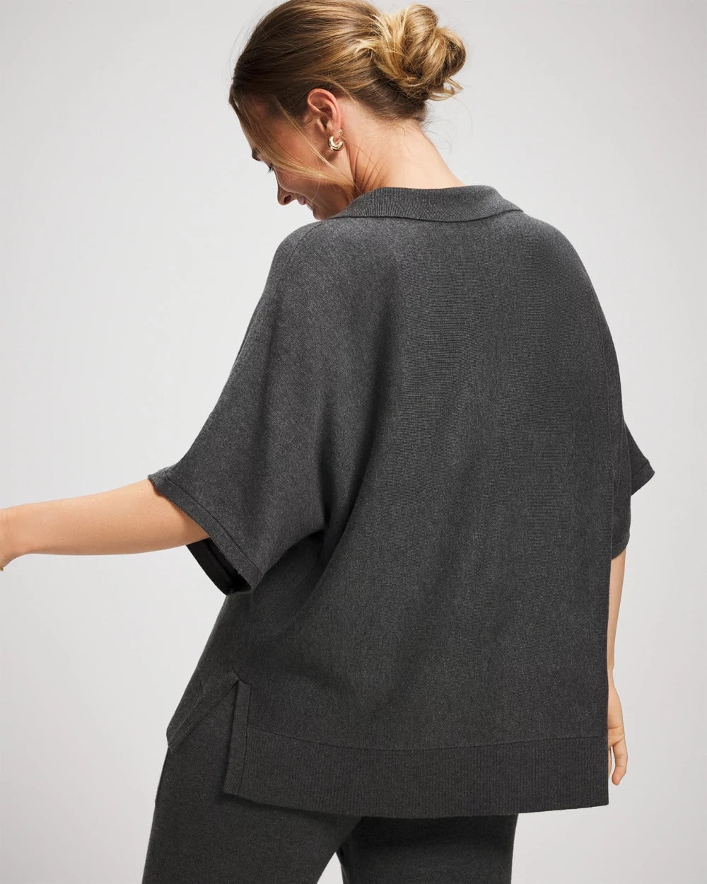 Premier Knit Sweater Collared Top - HEATHER QUARTZ | Soma Women