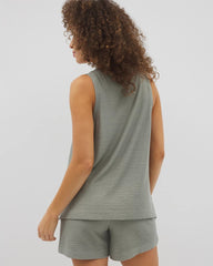 Crinkle Knit Tank Top - RESTORATION GREEN | Soma Women