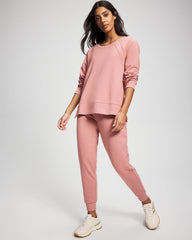 Essential Terry Crewneck Sweatshirt - CINDER ROSE | Soma Women