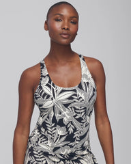 24/7 Racerback Bra Tank - PATTERNED PALMS BLACK | Soma Women