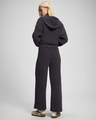Cable Knit Plush Ankle Pant - GRAY INK | Soma Women