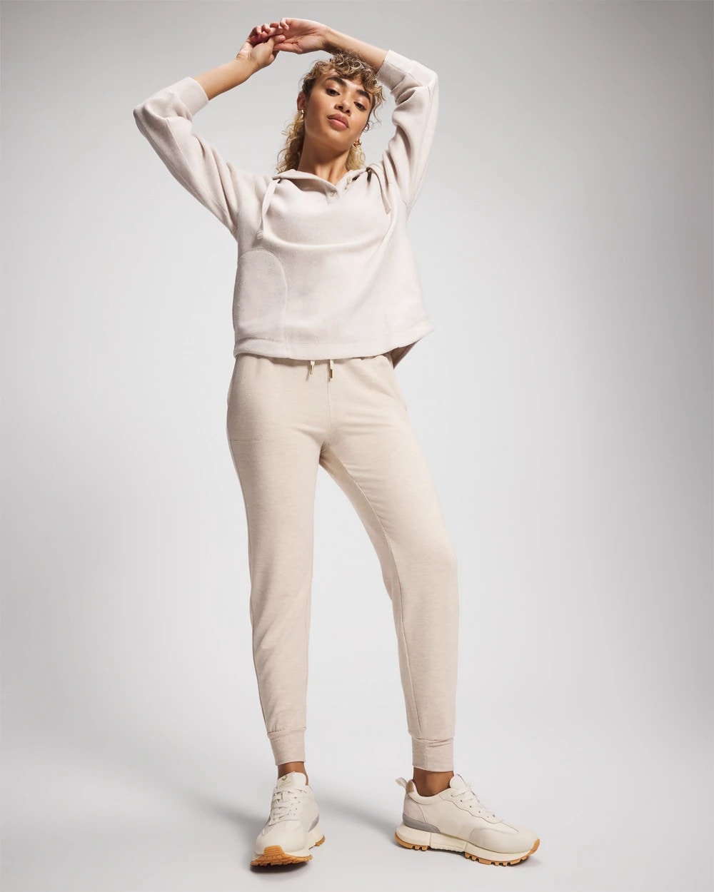 Ultrasoft Fleece Joggers - HEATHER SHELL | Soma Women