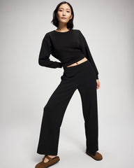 Modern Modal Straight Leg Pant - BLACK | Soma Women