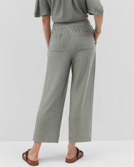 Crinkle Knit Wide Leg Pant - RESTORATION GREEN | Soma Women