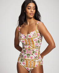 V-Wire Tankini Top - PATCHWORK PALMS COCONUT | Soma Women