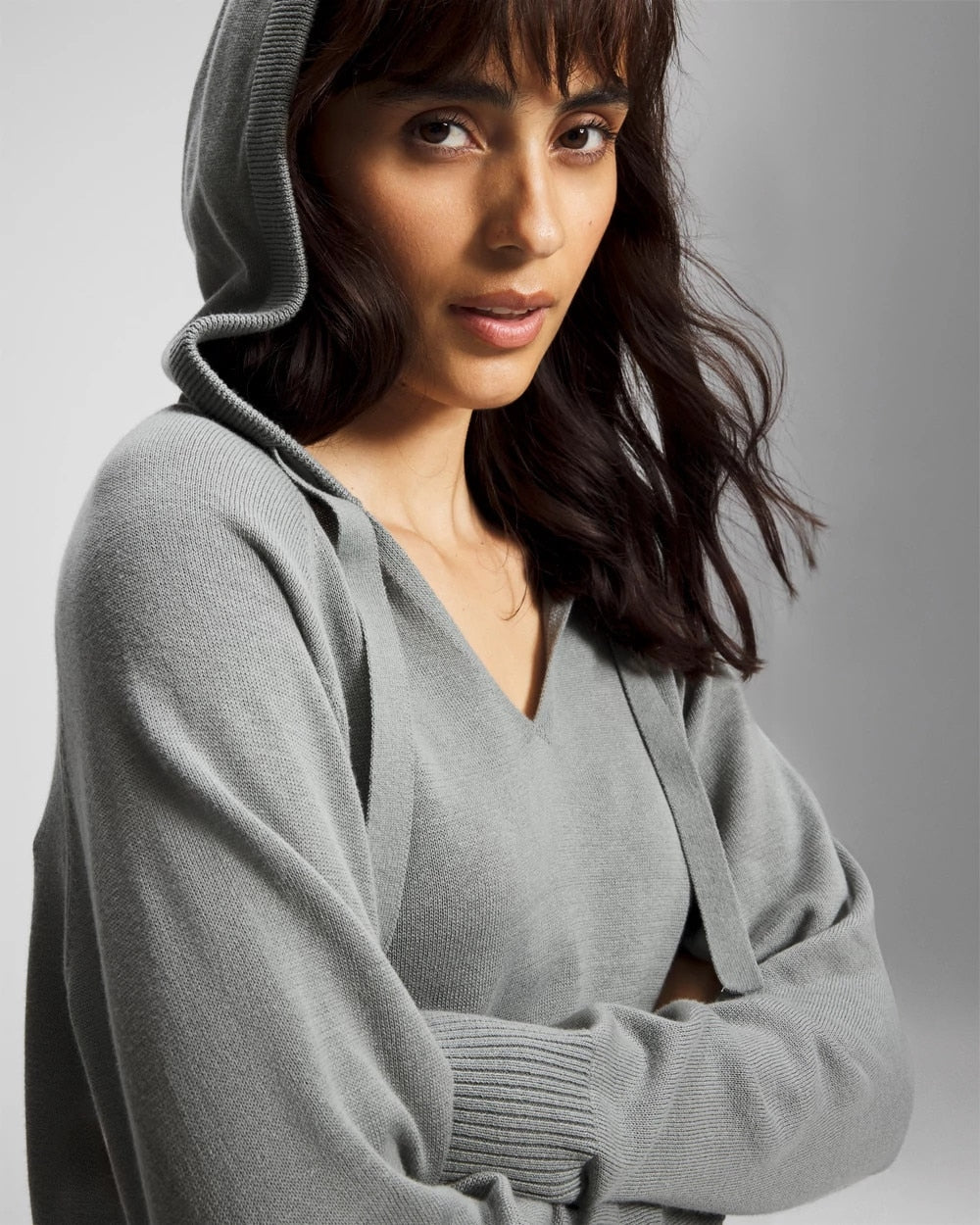 Cotton Sweater Hoodie - SEDONA SAGE | Soma Women