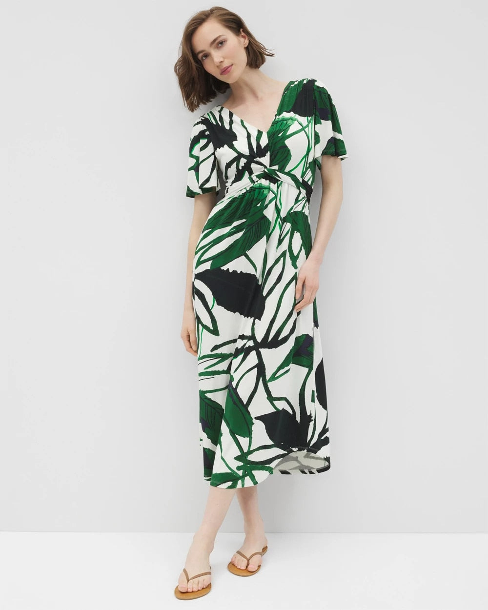 Pamilla Midi Bra Dress - INKY LEAVES GRAND COCONUT | Soma Women