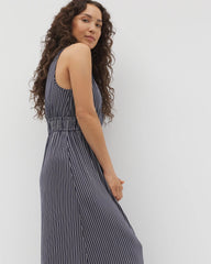 Riviera Surplice Maxi Bra Dress - DESTIN STRIPE NAVY | Soma Women