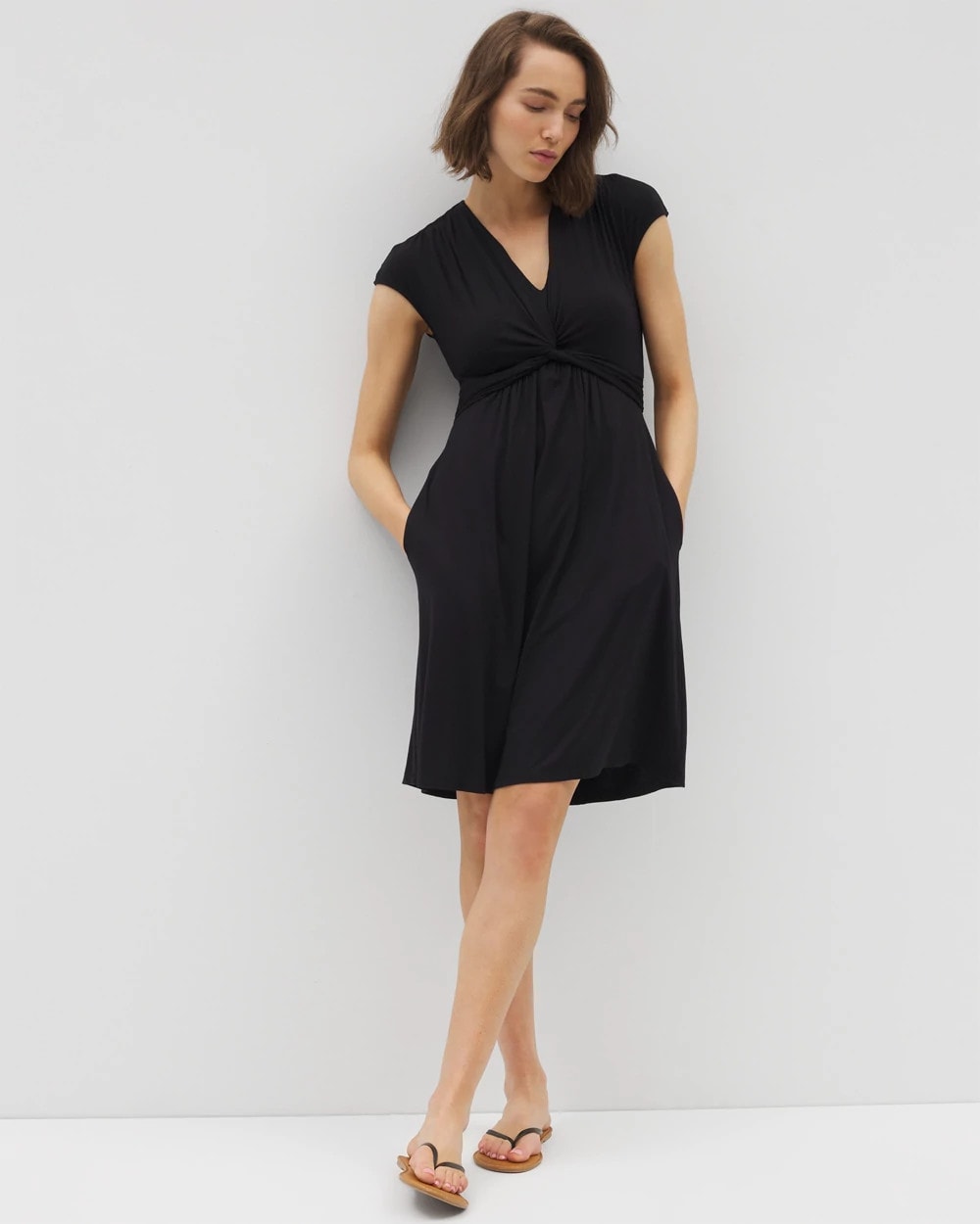 Twist Short Bra Dress - BLACK | Soma Women