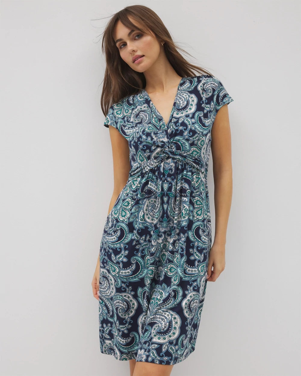 Twist Short Bra Dress - SHOW OFF PAISLEY NAVY | Soma Women